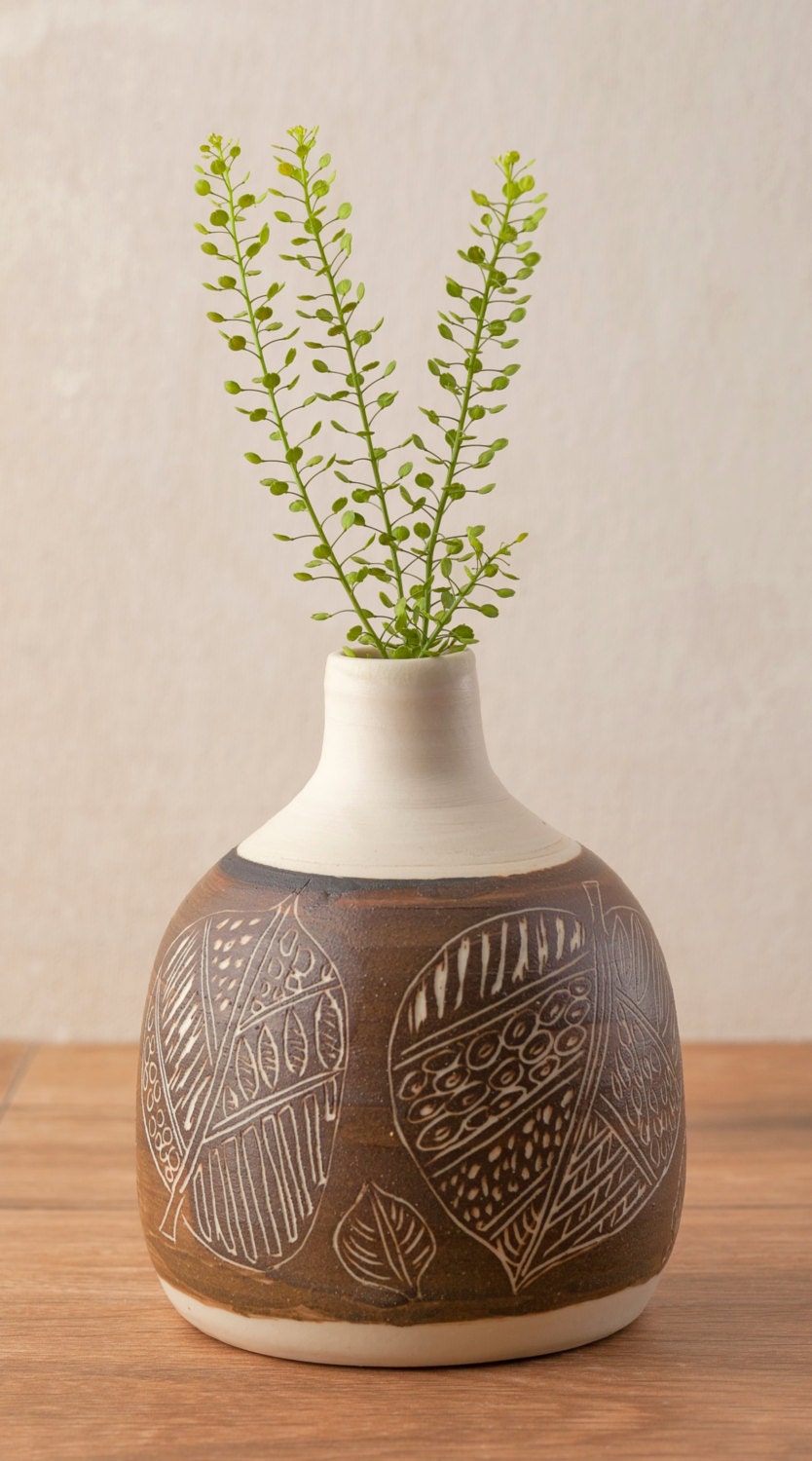 Small Porcelain Vase Bohemian Home Decor by ShellyClayspot on Etsy