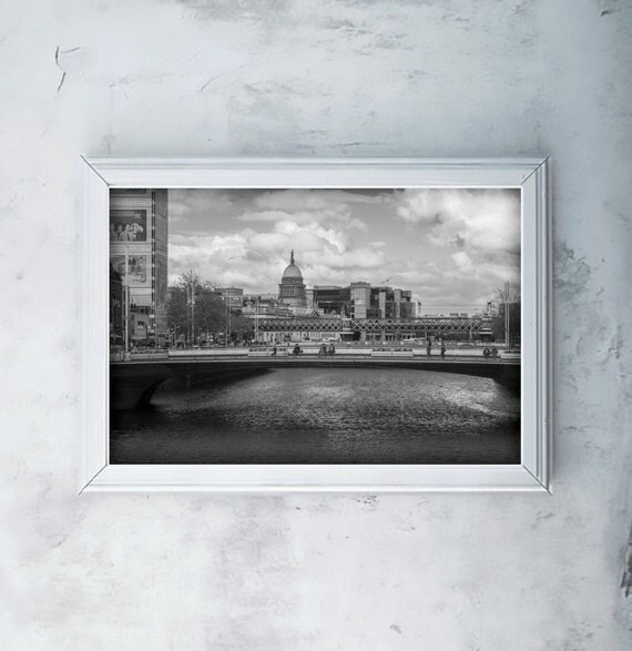 Dublin City Cityscape Photography Ireland Wall by CANARIECRAFT