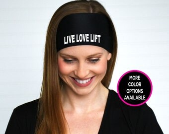 Gym Headband | Live Love Lift Headband | Weight training headband | Fitness ... - il_340x270.1055398433_alsw