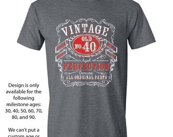 40th Birthday Gift For Men and Women - Vintage 1976 Aged Perfection Mostly Original Parts T-shirt Gift idea. 40 yrs old, Forty