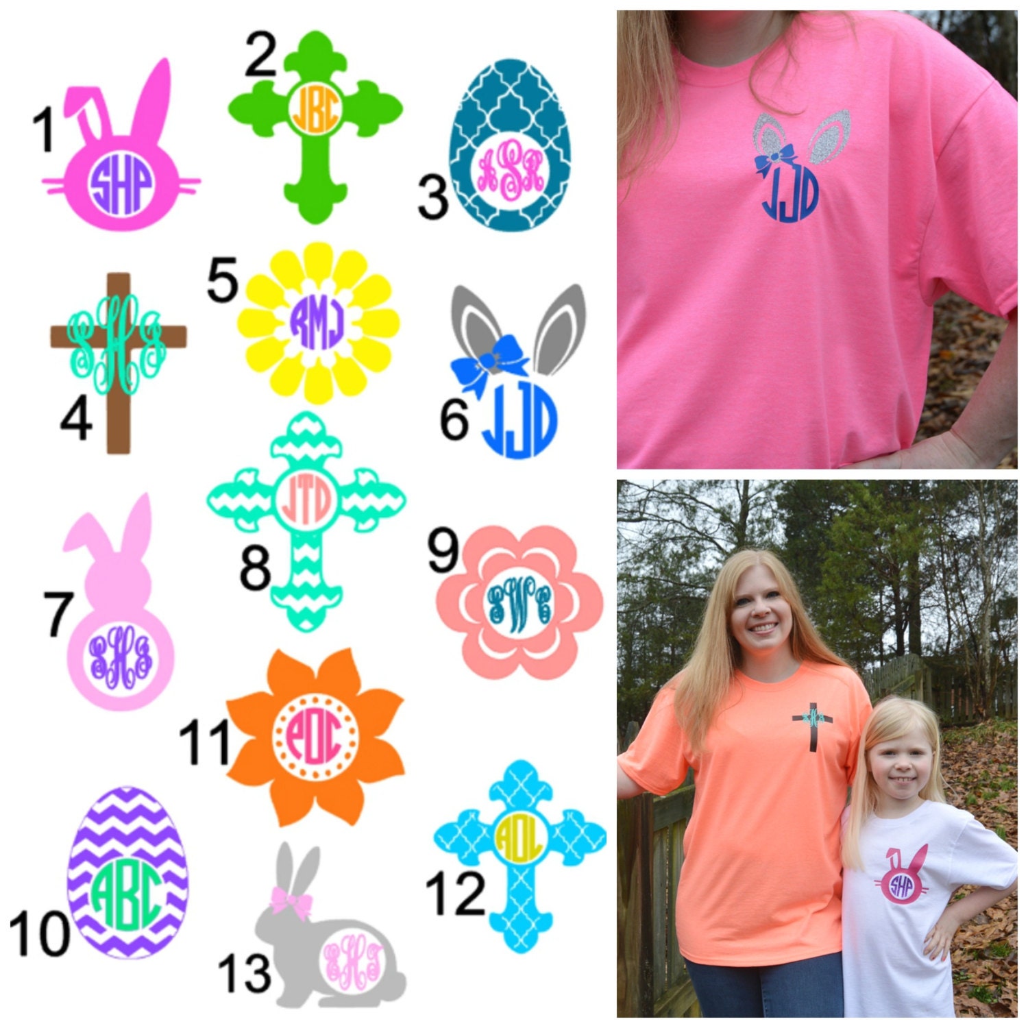 easter monogram shirt