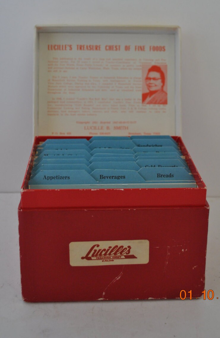 Vintage Lucille's Treasure Chest of Fine Foods Recipe Box
