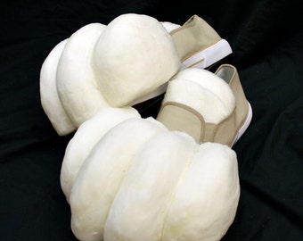 Large, stompy foam toe padding, to make feet for costumes, mascots and fursuits. (1 pair)
