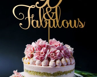 Birthday Cake Topper, Personalised Birthday Cake Topper, 90th Birthday, Anniversary A2049