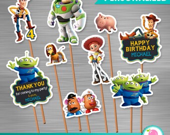 Toy Story Small Centerpieces Print Yourself, Toy Story Printable Toppers, Toy Story Centerpieces, Toy Story Party, Toy Story Birthday