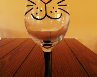 Kitty Whiskers Wine Glass Set