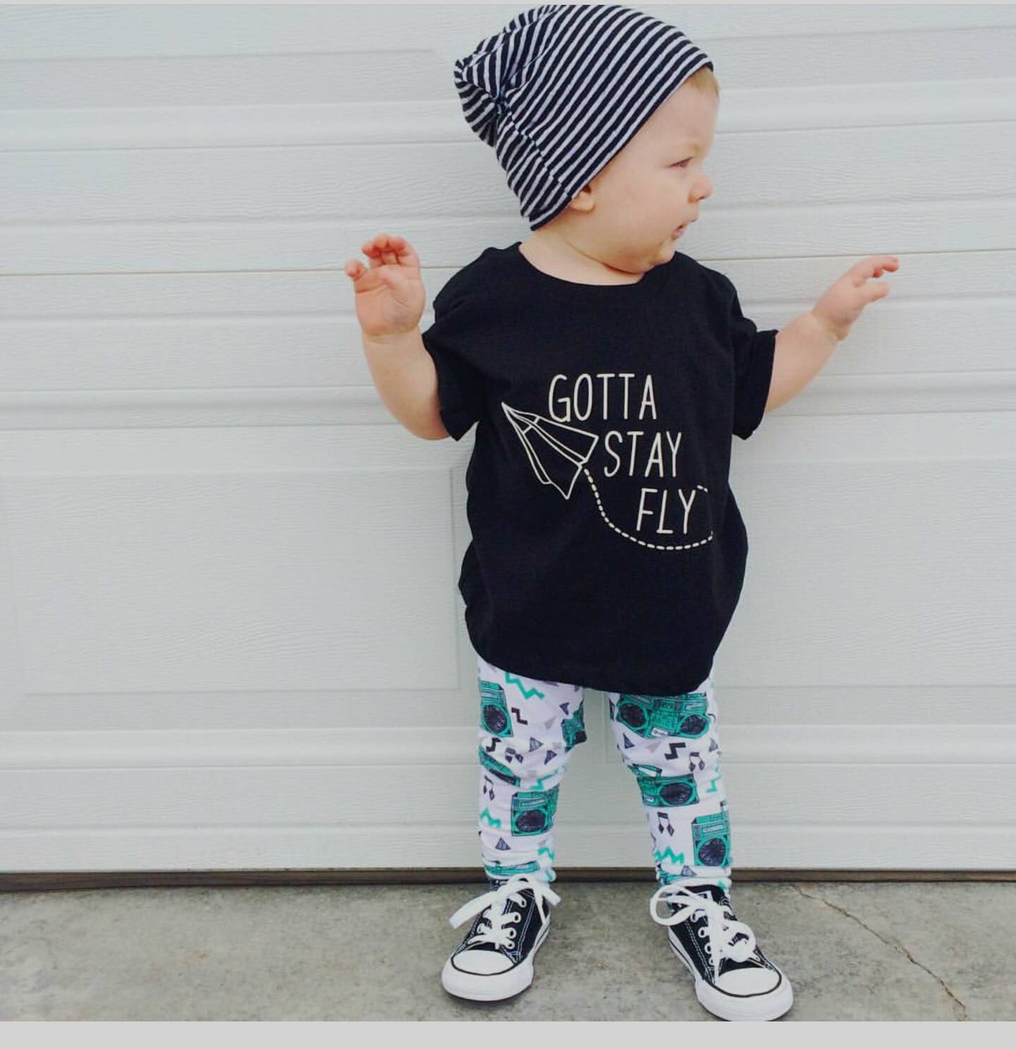 Gotta stay fly trendy boy clothes hipster baby clothes