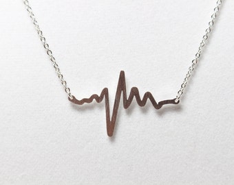 ekg heartbeat necklace
