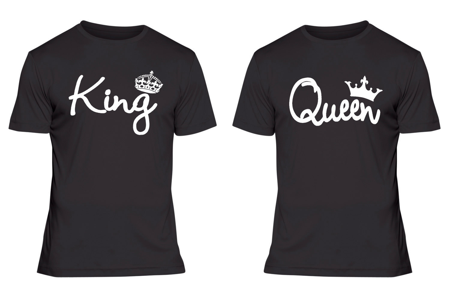Couple's King and Queen T-shirt Set by FreshteesNY on Etsy