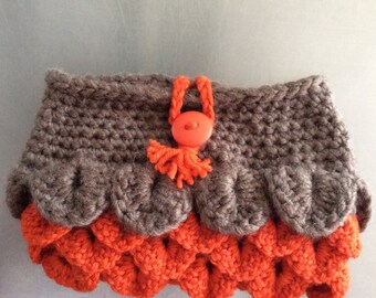 Brown and orange purse