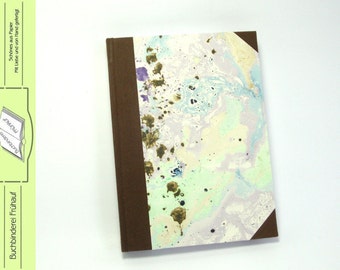 NotebookDIN A6 Diary marbled paper