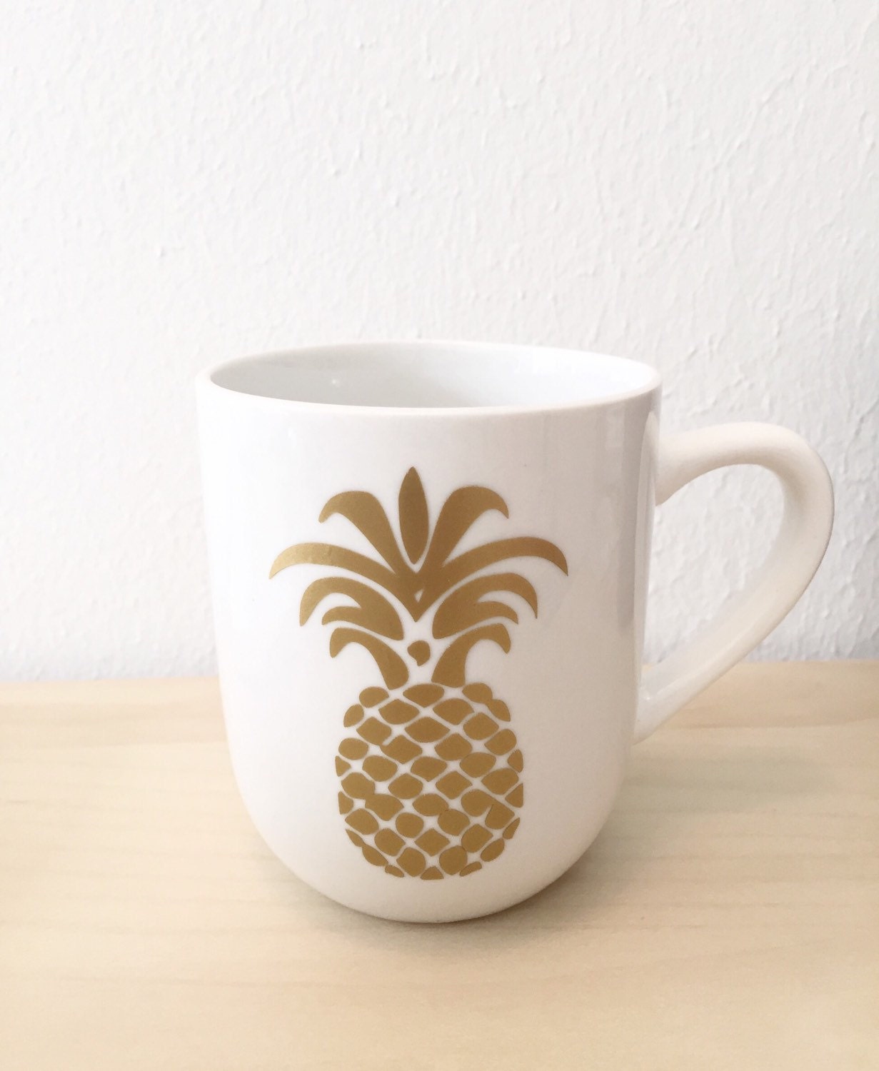Gold Pineapple Mug / Gold Coffee Mug / Pineapple Coffee Mug