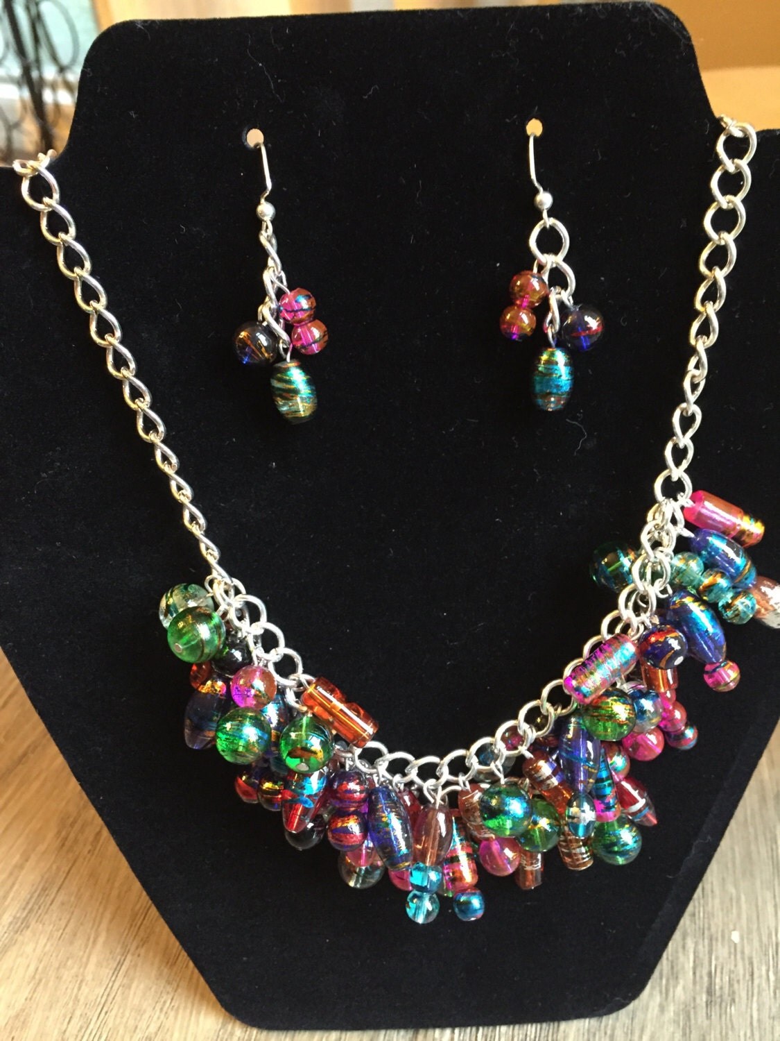 Confetti necklace with earrings by LilysLanding on Etsy Necklace