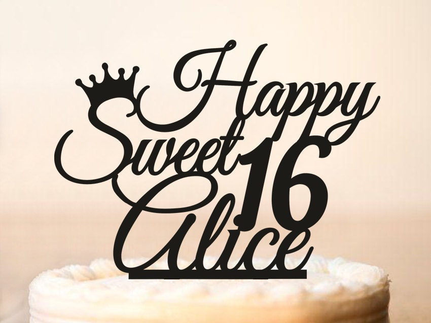 Free Free 290 Sweet Sixteen Cake Topper Svg SVG PNG EPS DXF File