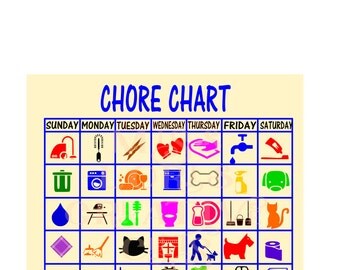 Chore chart SVG Cut file Cricut explore file