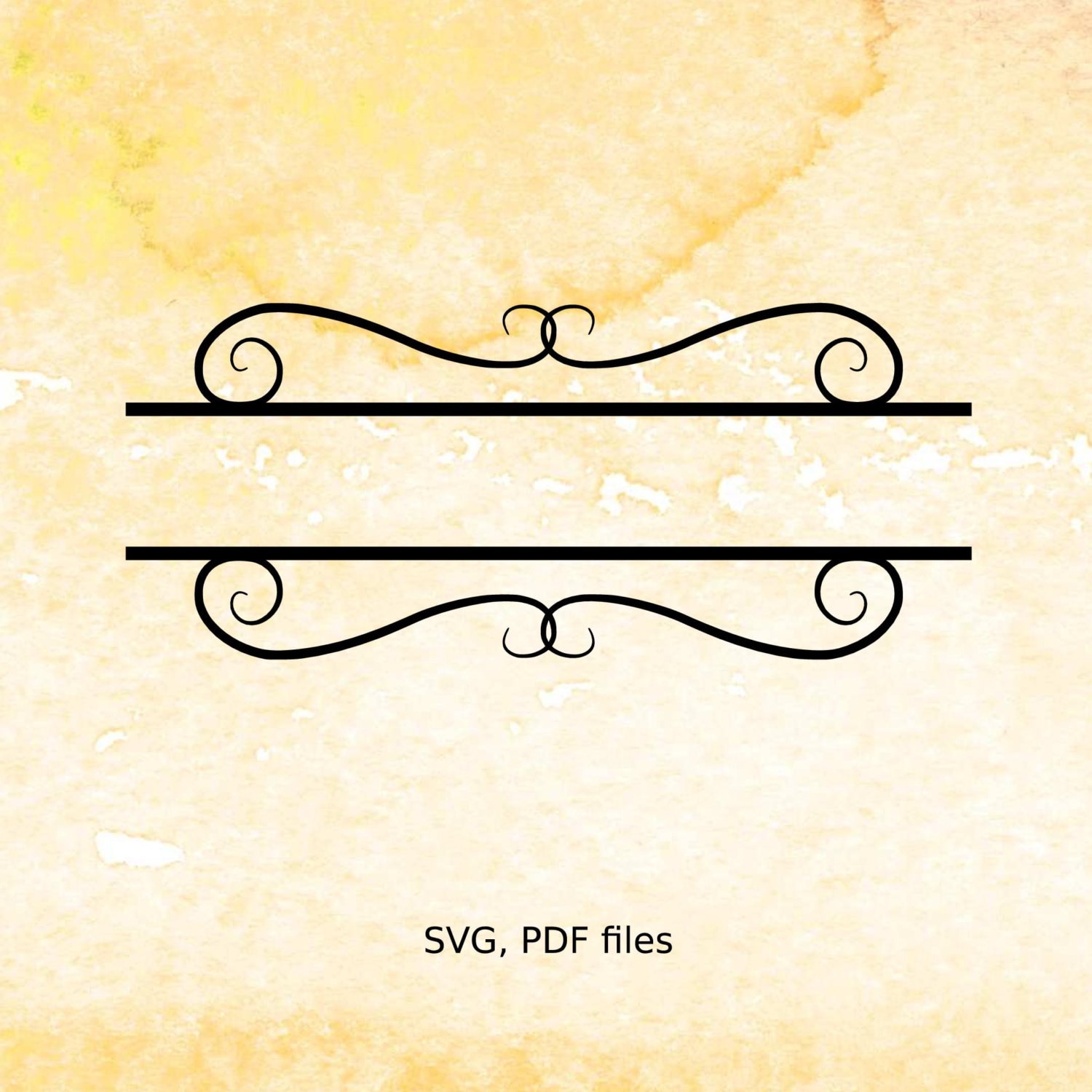 Download Split Monogram SVG, Fancy Scroll svg, pdf cutting files ...