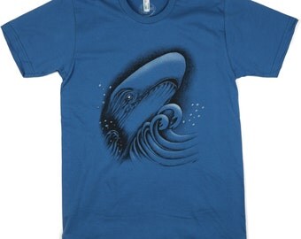 Whale: ORGANIC Cotton American Apparel Mens Tee