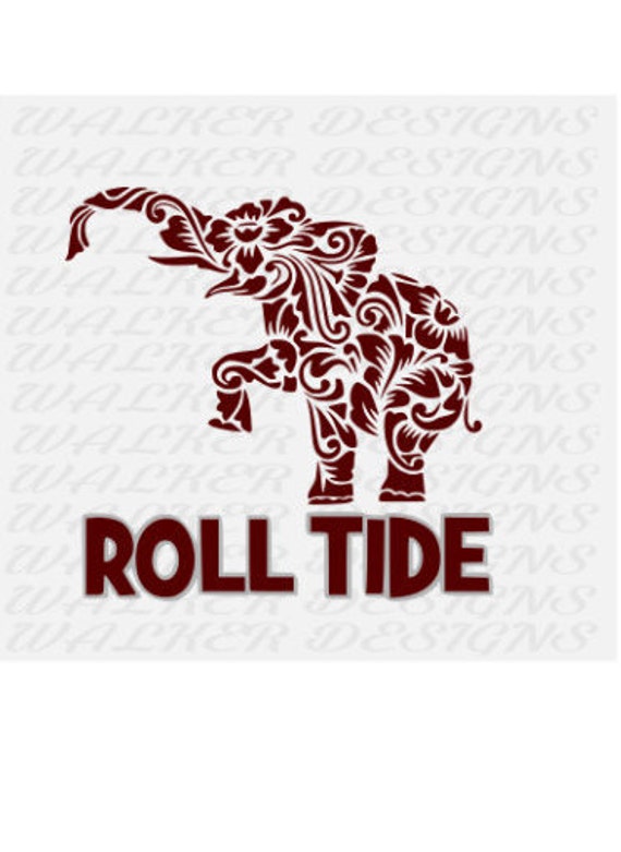 Download Alabama Roll Tide Floral Elephant Design digital by ...