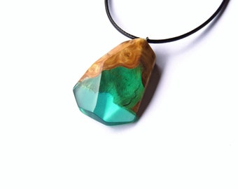 Wood Resin Necklace Epoxy Resin Reclaimed Wood By WoodAllGood