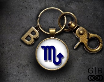 Scorpio Keychain Purse Accessories Keyring - Scorpio Gift Keychain - November Scorpio Birthday Keychain - October Birthday Scorpio Keychain
