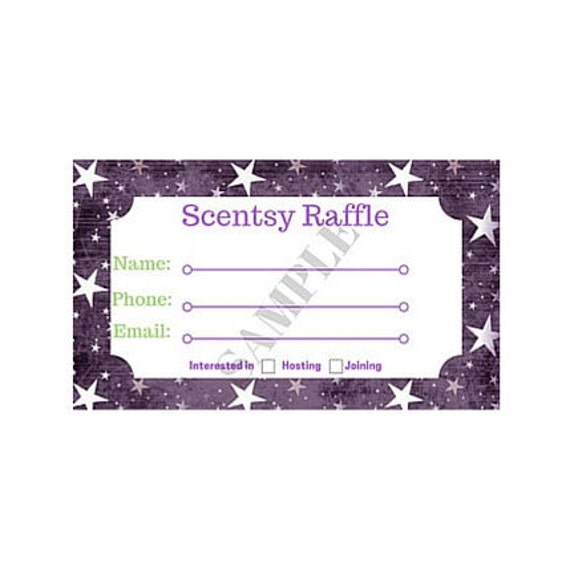 scentsy raffle ticket stars digital file by businesstalk on etsy