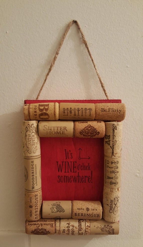 Items similar to Wine cork plaque, wine quote on Etsy