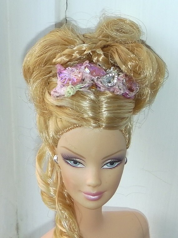 Barbie hair clip Barbie barretteBarbie hair jewelry by RoseKaktus