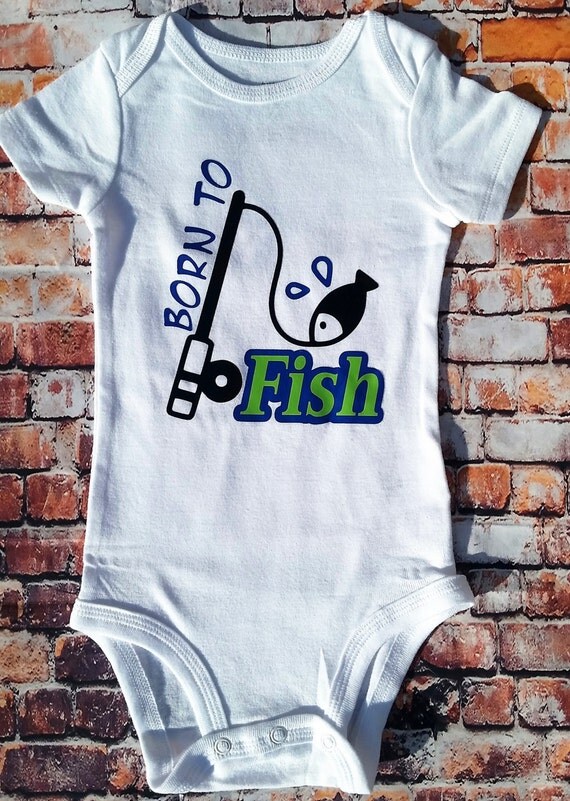 Born to fish onesie Fishing onesie boys onesie boys by 2bmdesigns