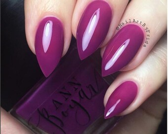 PURPLE DAHLIA - Purple Creme Nail Polish, Bridal Shower, Gifts For Her, Vegan Gift Ideas, Wedding Gifts, Luxury Vegan Makeup, Beauty Gifts