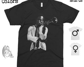 Miles Davis T-shirt, Tee, American Apparel, Music, Jazz, Sax, John Coltrane, Thelonious Monk, Dizzy, Parker, Peterson, Cute Gift