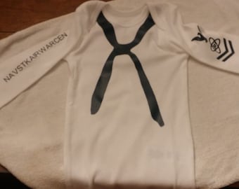 Navy Uniform Onesie