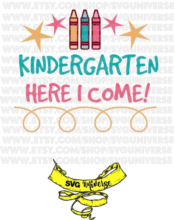 Download Kindergarten here I come SVG Cut files Dxf Eps SVG