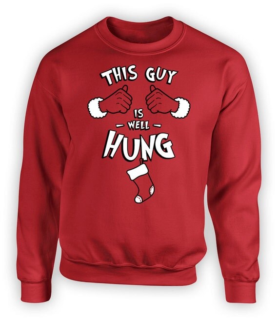 well hung xmas shirt