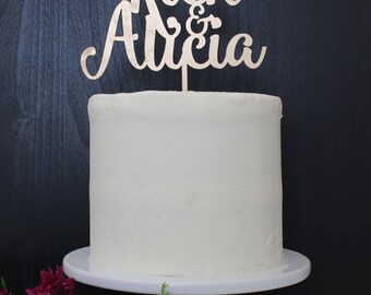Personalized Names Wedding Cake Topper | Custom Name | Buttercream Collection