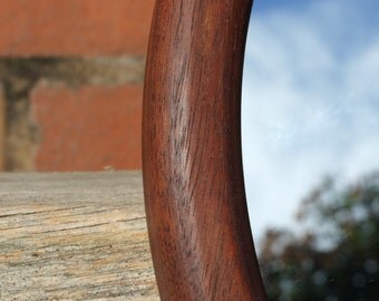 Oval Mirror - Reclaimed Mahogany Wood & Wall Mirror.