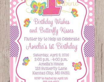 PRINTABLE Butterfly Birthday Party Invitation / by ciaobambino