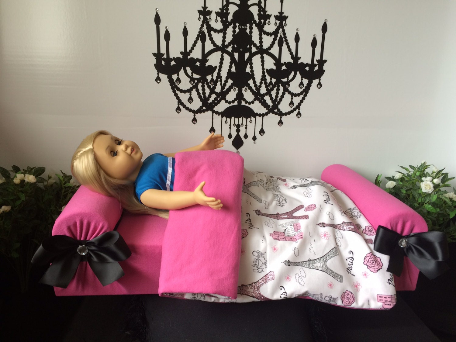 Doll Bed for American Girl Journey My Generation 18 Doll