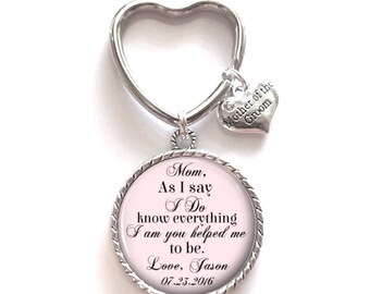 Mother of the Groom Gift, Personalized Keychain, Mother of the Groom Keychain, Wedding Keychain, Style 664