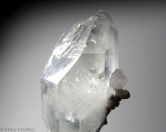 Rare Blue Tara Quartz Crystal with Riebeckite & Olenite Tourmaline // Third Eye Chakra // Crystal Healing // Mineral Specimen