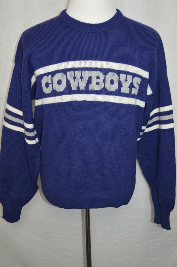 Vintage DALLAS COWBOYS FOOTBALL Knit 80's Sweater SzL