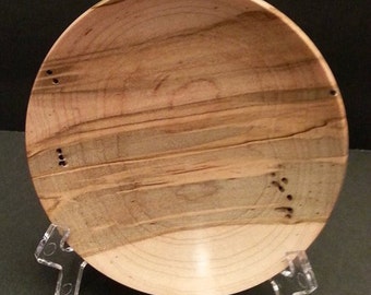 Ambrosia Maple Wood Turned Ring or Coin Bowl #2129