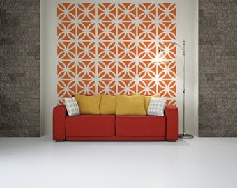 Mid Century Modern Bricks, Brick Wall Decals, Mid Century Modern Wall Art, Retro Wall Decal, Geometric Wall Decals, Modern Wall Decal
