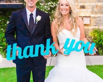 Thank You Wedding Sign for Photography - Wedding Thank You Sign for Rustic Weddings - Thank You Card Photo Prop (Item - TYU200)