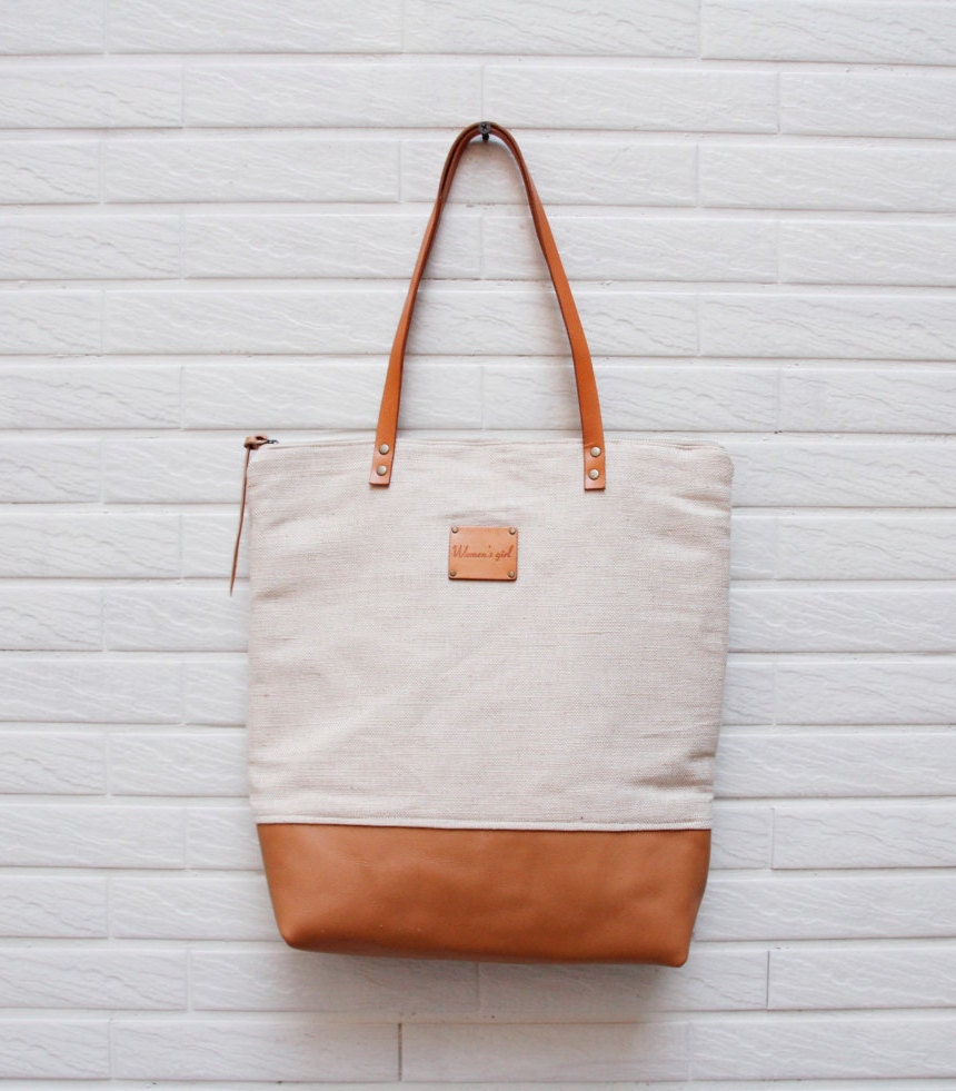 SALE20%Totes bag cotton linen canvas Totes bag by Womensgirl