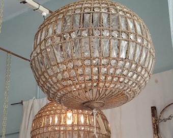 French Beaded Ball Chandelier
