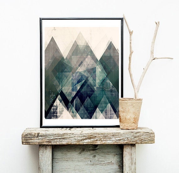 modern mid century art for the home geometric decor