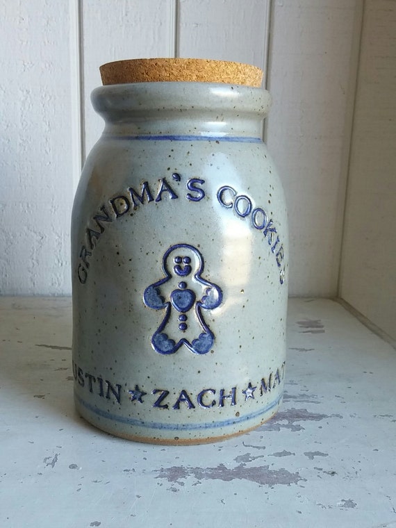 Personalized Stoneware Cookie Jar by zotterthepotter on Etsy