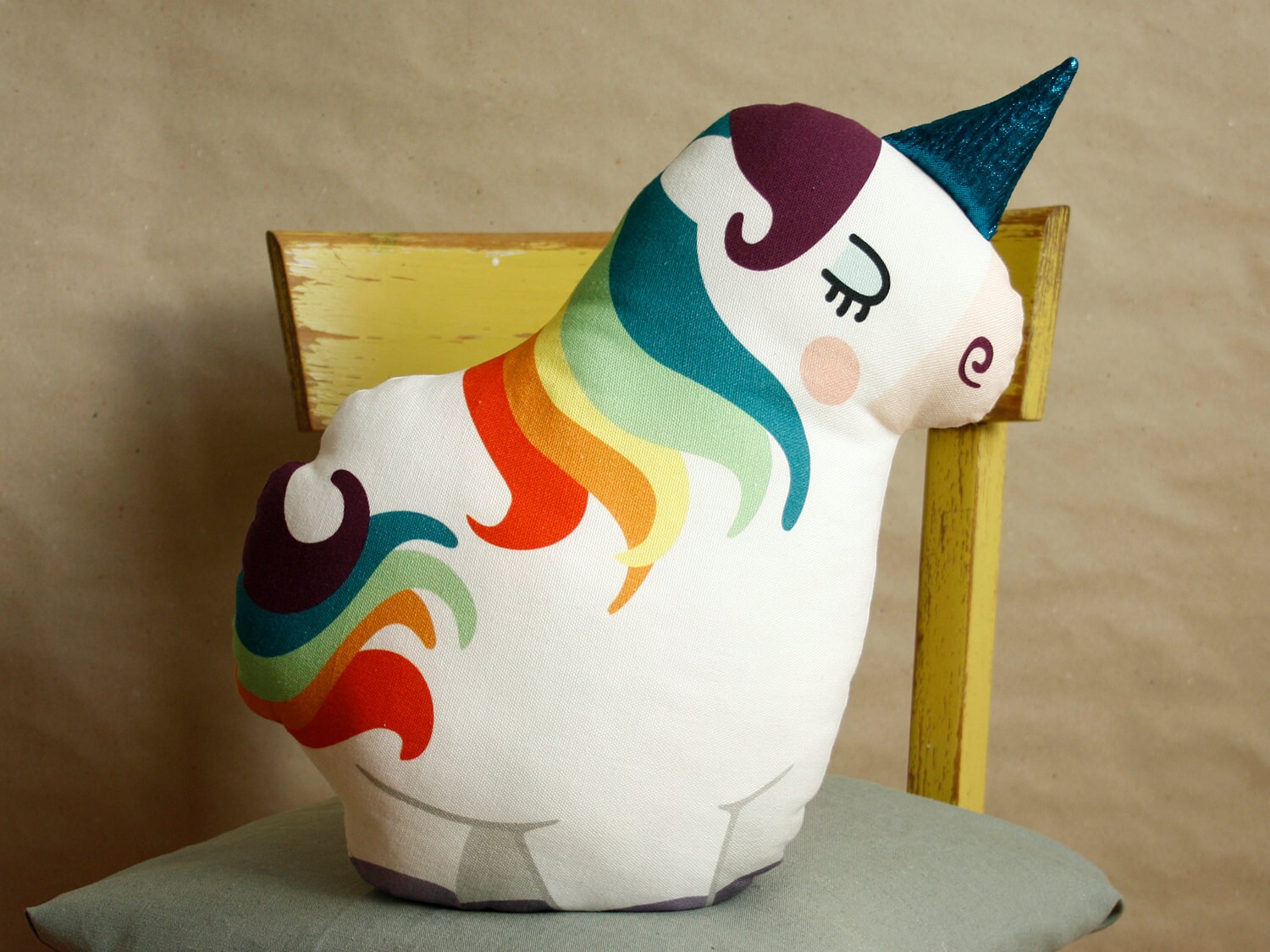 DIY Unicorn cushion crafting unicorn pillow home