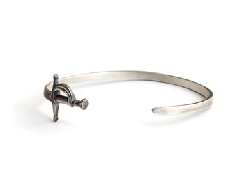 Sword Cuff Bracelet,Men Silver Cuff Bracelet,Silver Sword Bracelet,Weapon Jewelry,Unisex Bracelet