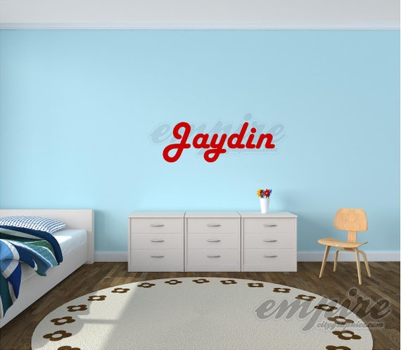Boys name decal, name decals, boys nursery decals, nursery wall decals, Retro decals
